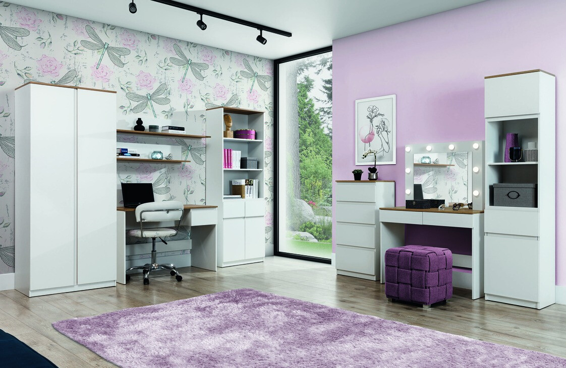 Ladekast Catelbi 103 (Wit + Eiken)