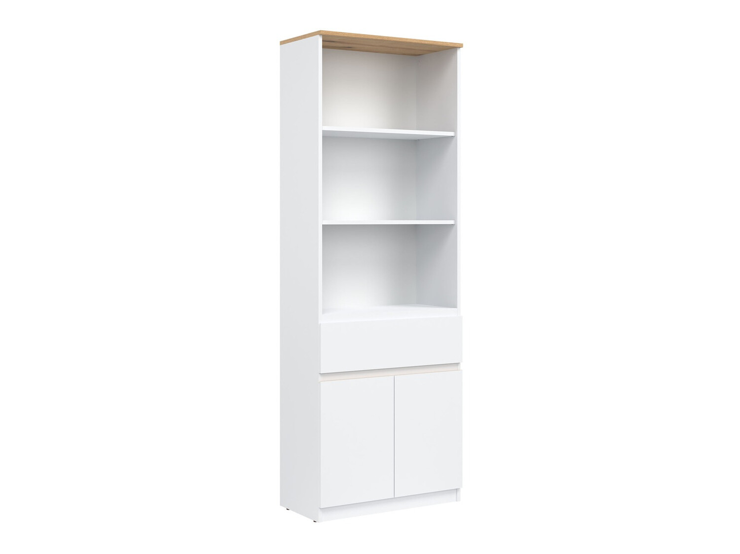 Boekenkast Catelbi 106 (Wit + Eiken)