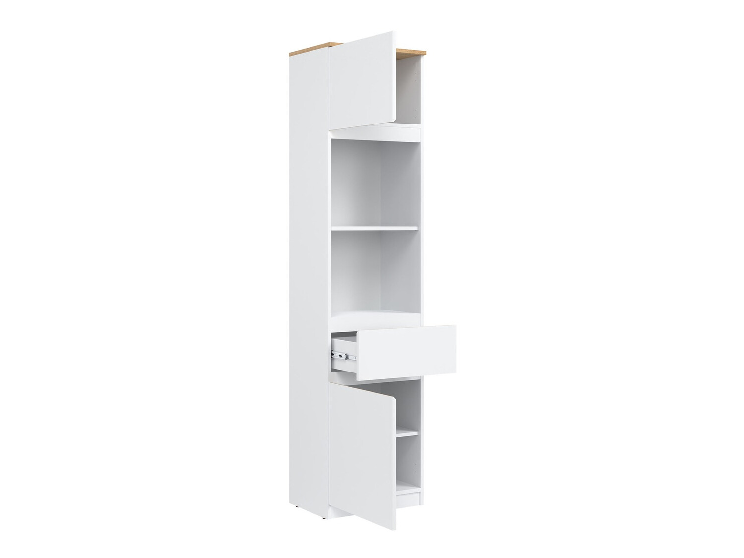 Boekenkast Orlando 225 (Wit + Eiken)