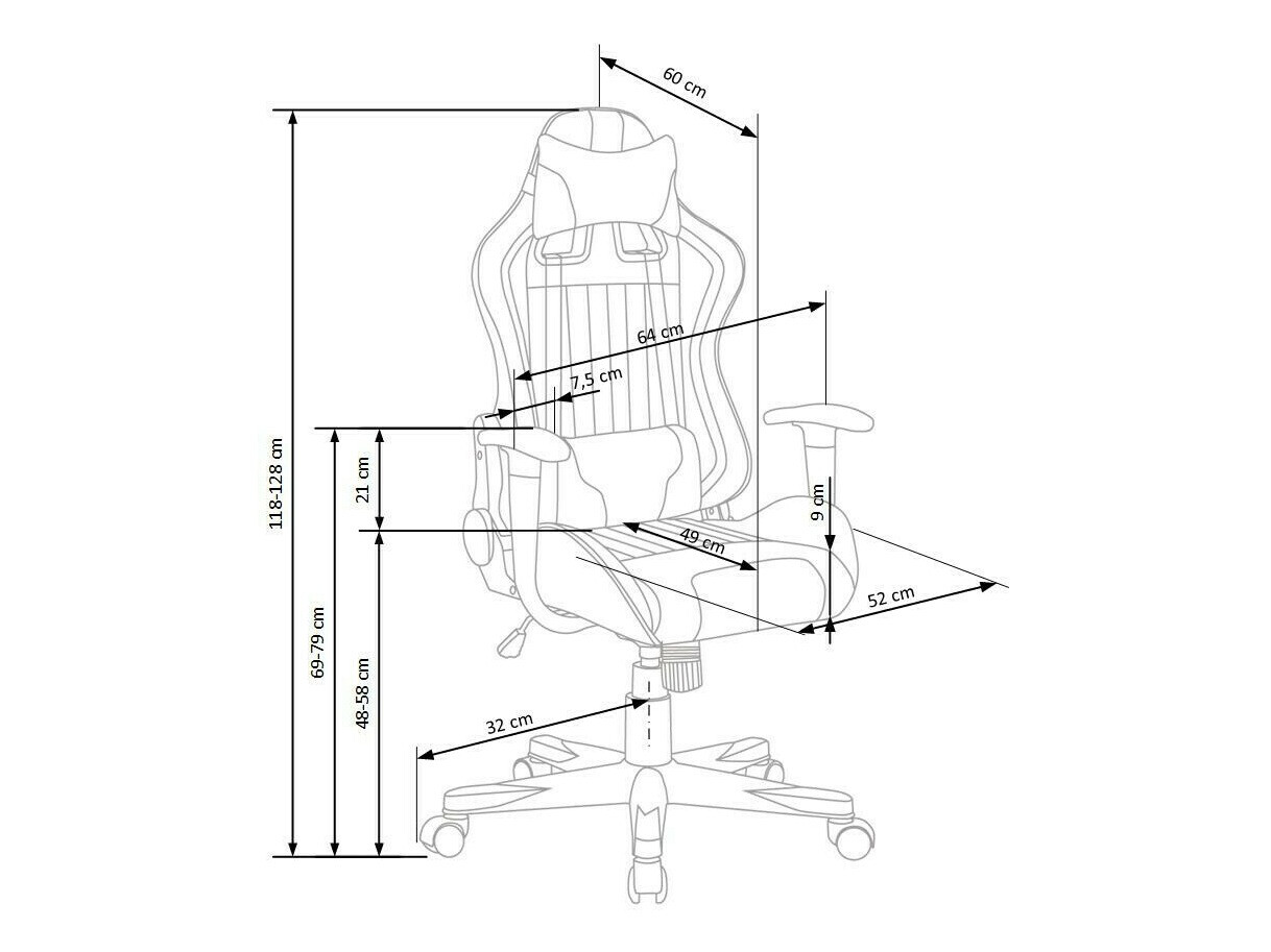 Gamestoel Houston 1489 (Rood + Zwart)