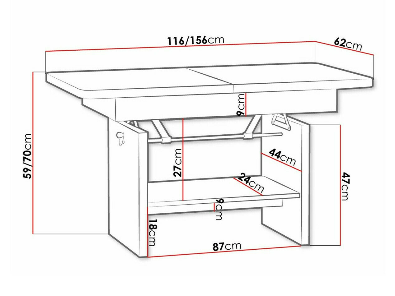Transformeerbare salontafel Stanton 108 (Triufel)