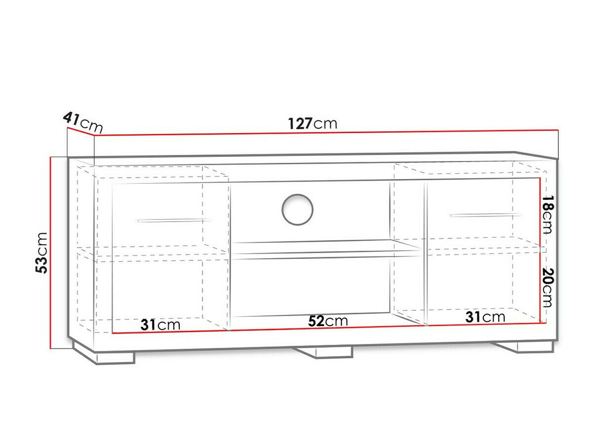 TV-meubel Fiomeri 117 (Eik santana donker)