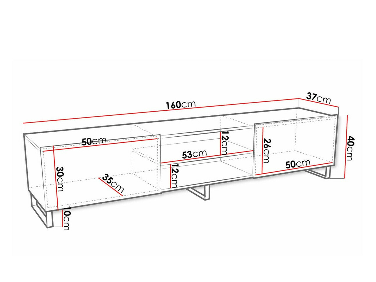 TV-meubel Stanton 143 (Wit)