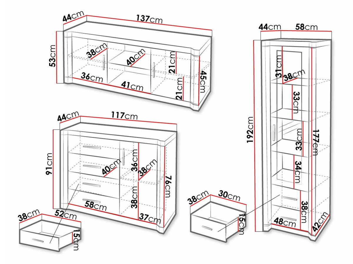 Woonkamerset Lorelie 122 (Truffel eiken)