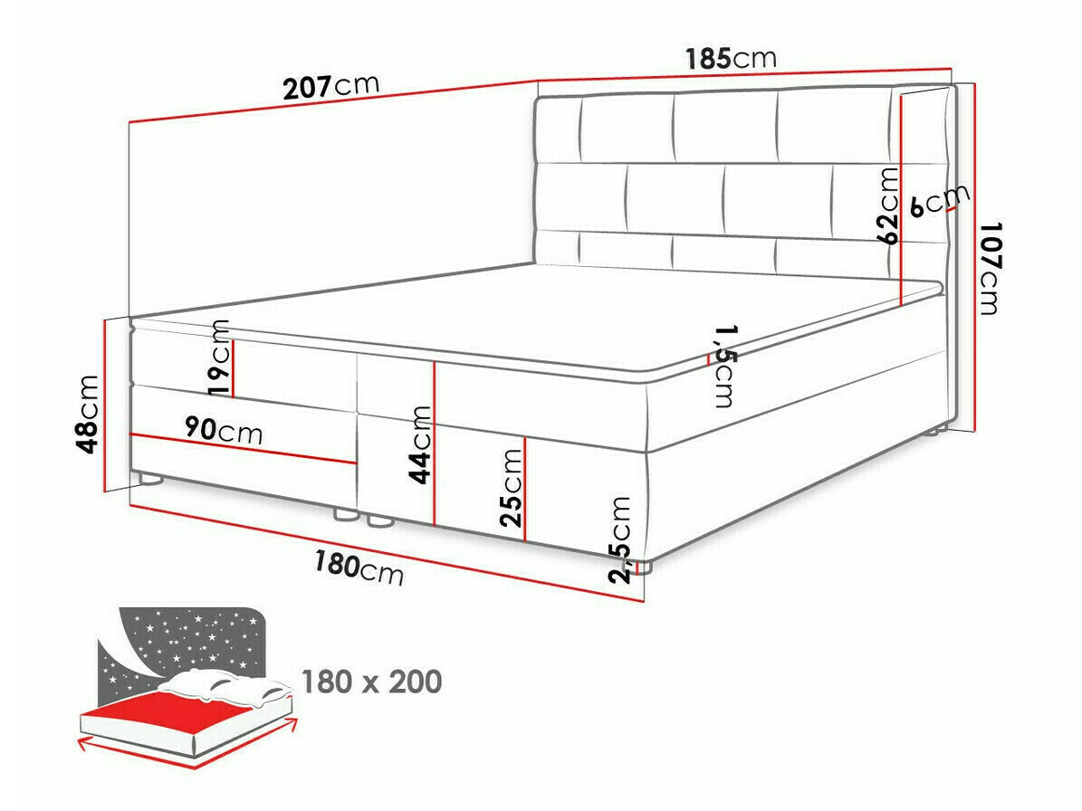 Boxspring Memphis 103 (Itaka 51)