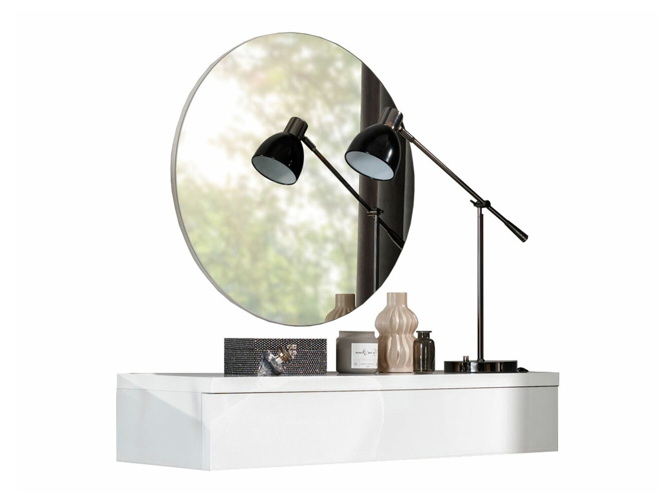 Kaptafel Delpher I (Wit + Glanzend wit)