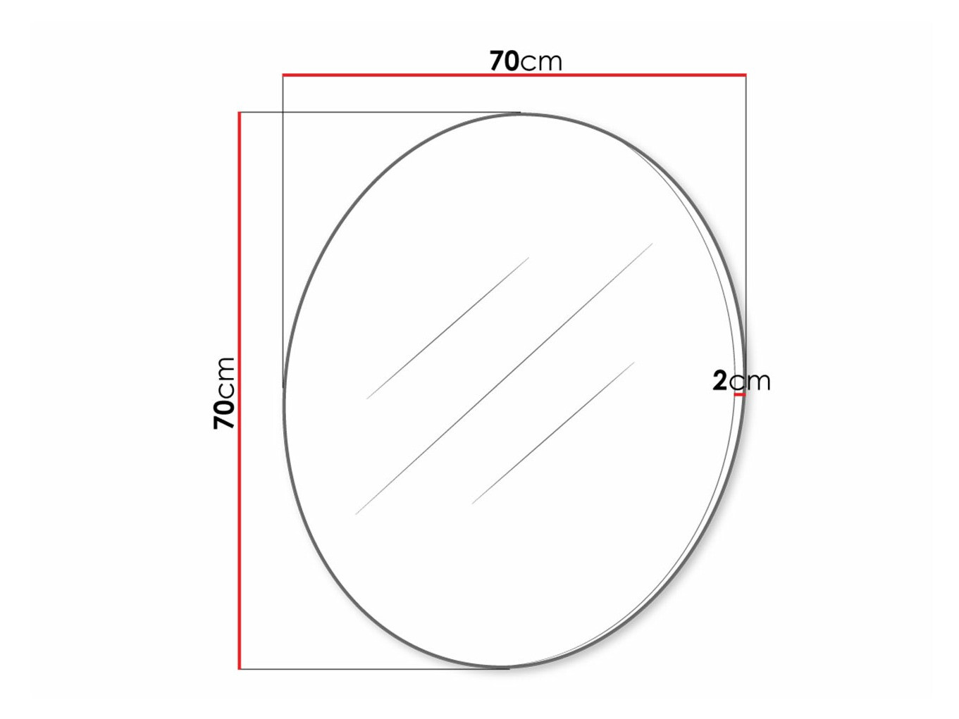 Spiegel Providence 187 (Wit + Glanzend wit)