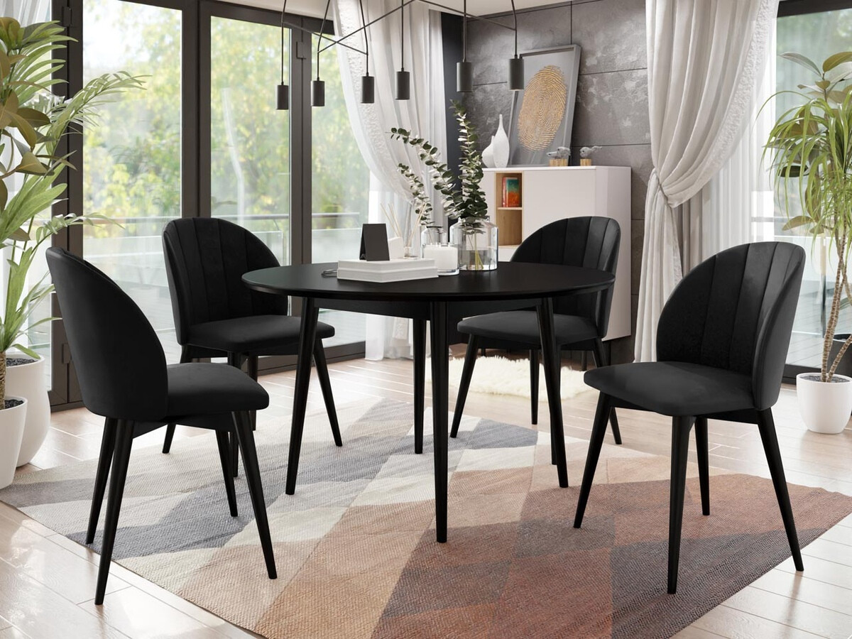 Stoel Racine 104 (Zwart + Magic Velvet 2219)
