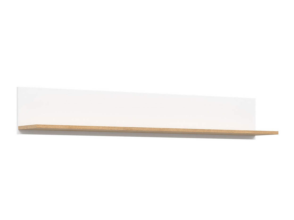 Wandplank Catelbi 111 (Wit + Eiken)