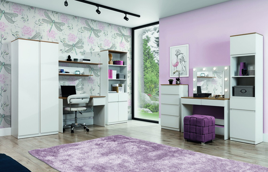 Kaptafel Catelbi 113 (Wit + Eiken)