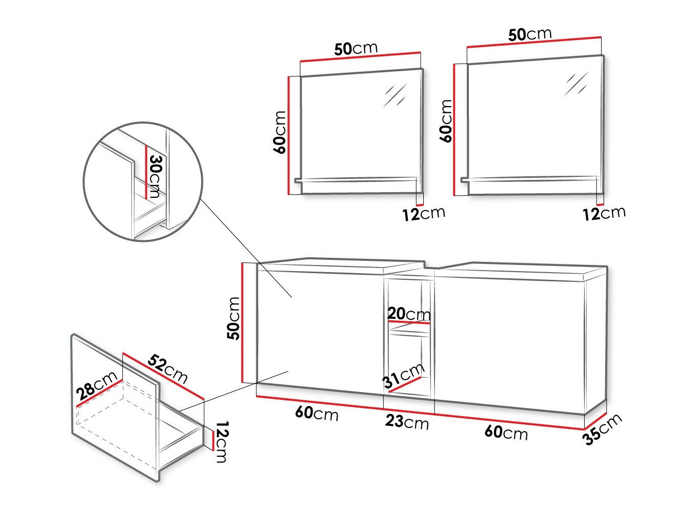 Badkamerset Comfivo Delphinus VI (Wit)