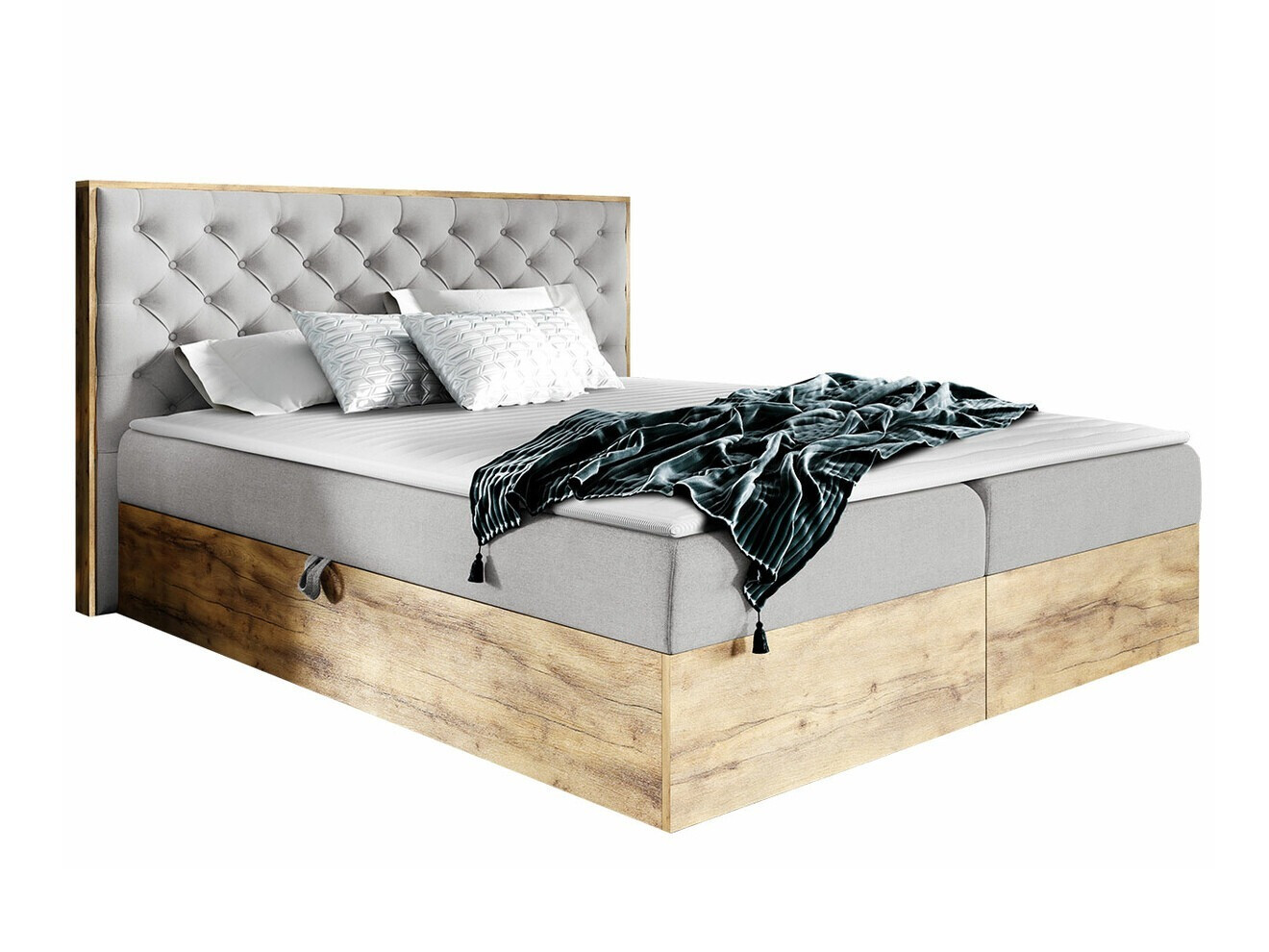 Boxspring Navis I (Wotan eik + Faro 16)