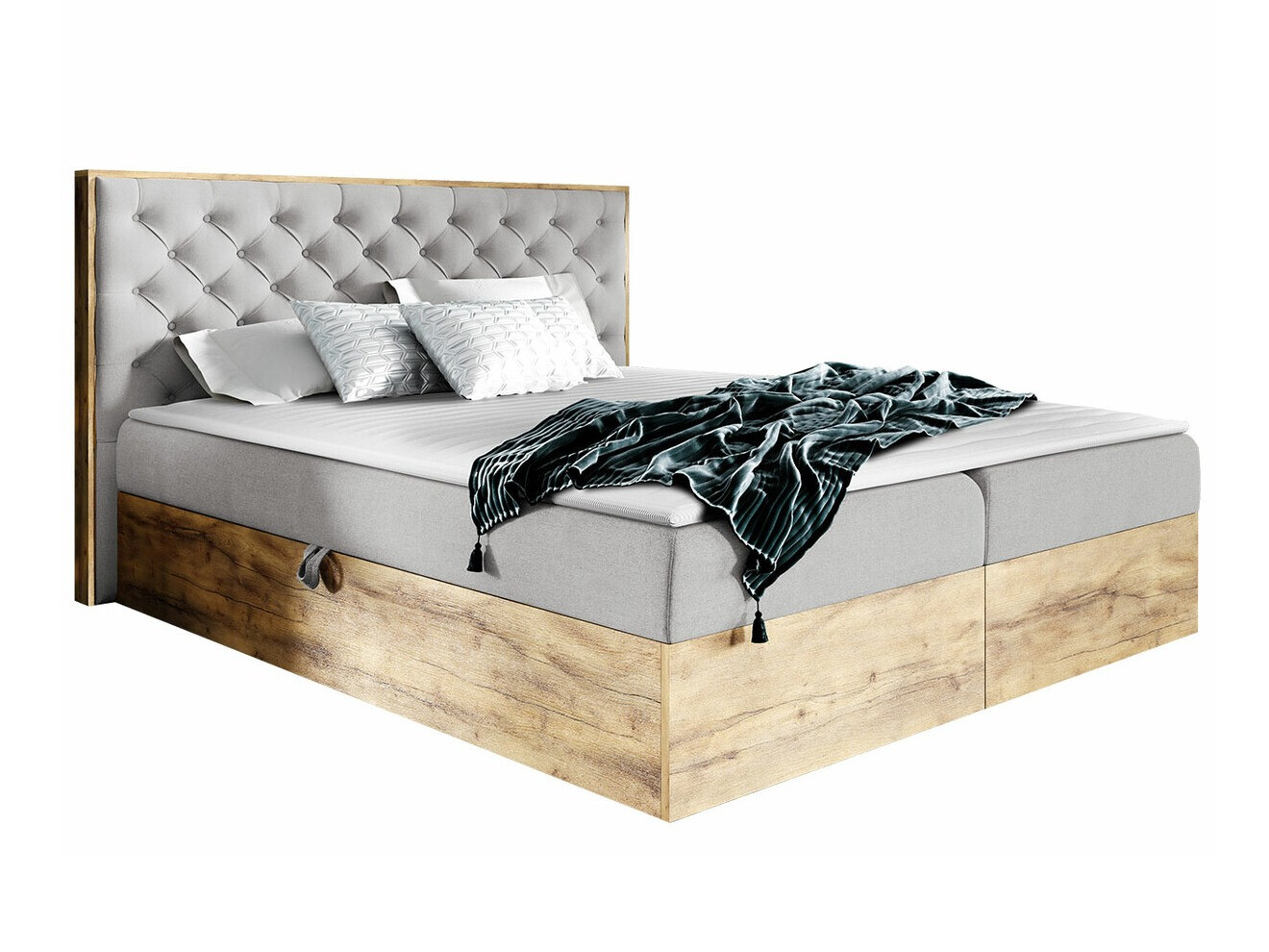 Boxspring Navis I (Wotan eik + Faro 16)