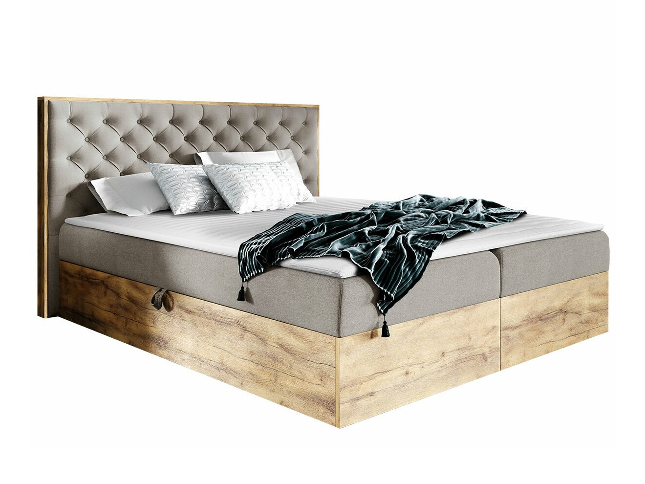 Boxspring Navis I (Wotan eik + Faro 20)