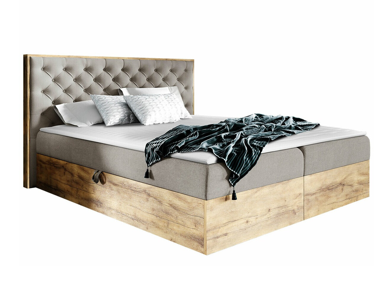 Boxspring Navis I (Wotan eik + Faro 20)