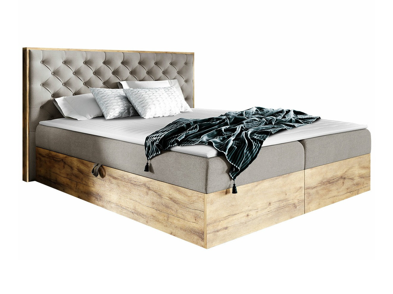 Boxspring Navis I (Wotan eik + Faro 20)