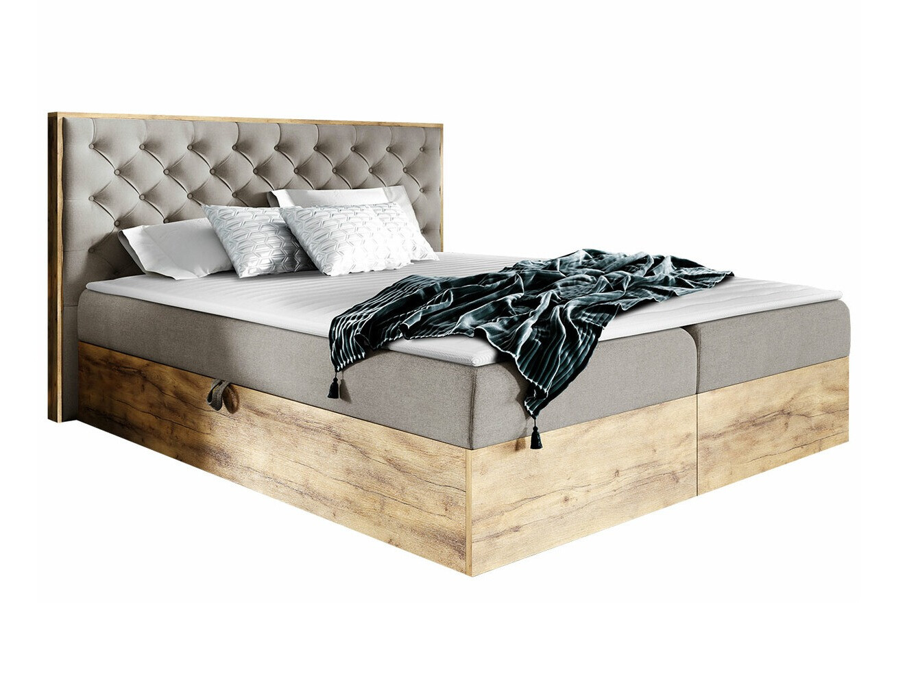 Boxspring Navis I (Wotan eik + Faro 20)