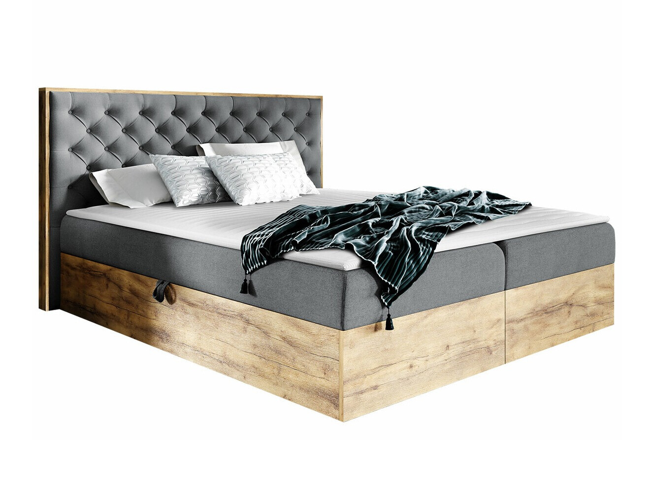 Boxspring Navis I (Wotan eik + Faro 4)