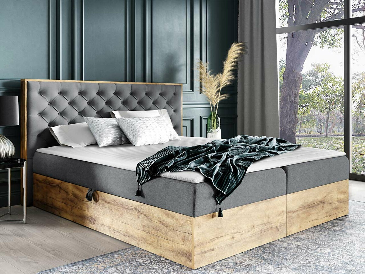 Boxspring Navis I (Wotan eik + Faro 4)