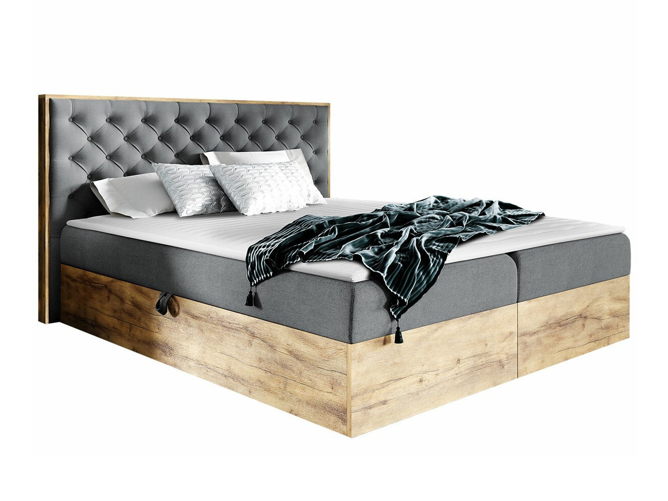 Boxspring Navis I (Wotan eik + Faro 4)
