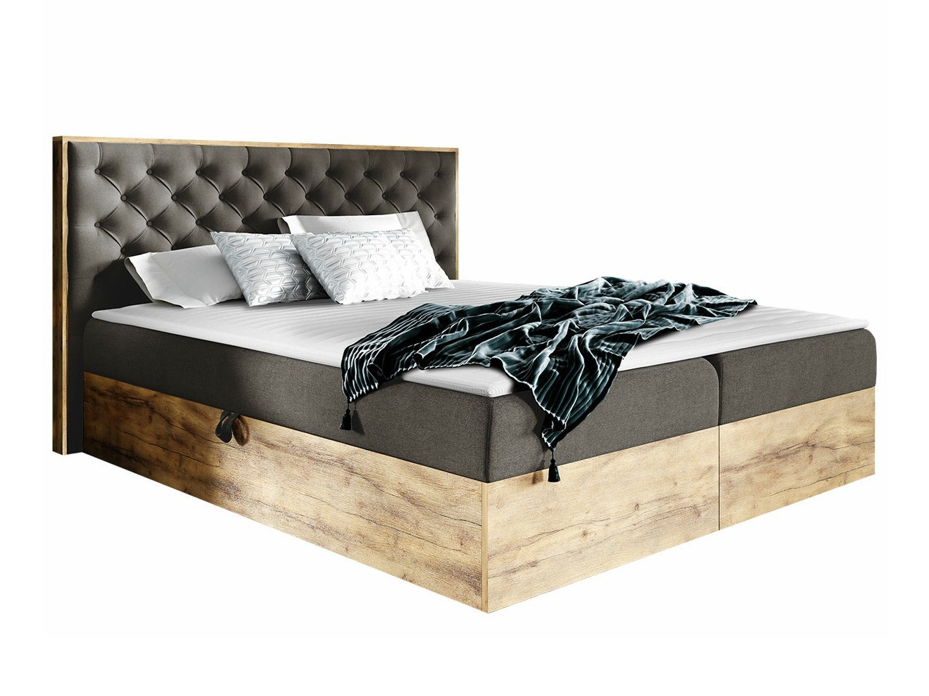 Boxspring Navis I (Wotan eik + Faro 5)