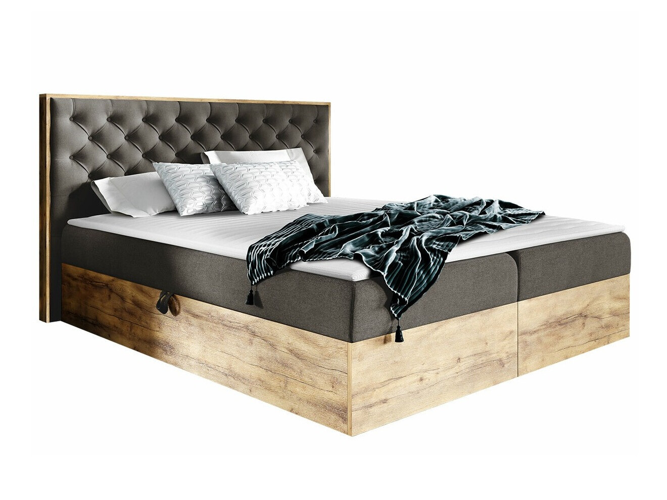 Boxspring Navis I (Wotan eik + Faro 5)