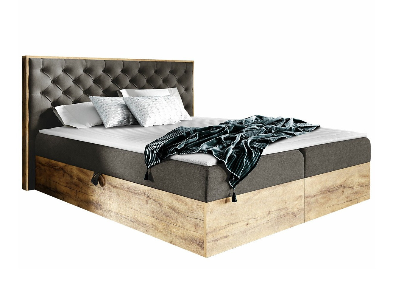 Boxspring Navis I (Wotan eik + Faro 5)