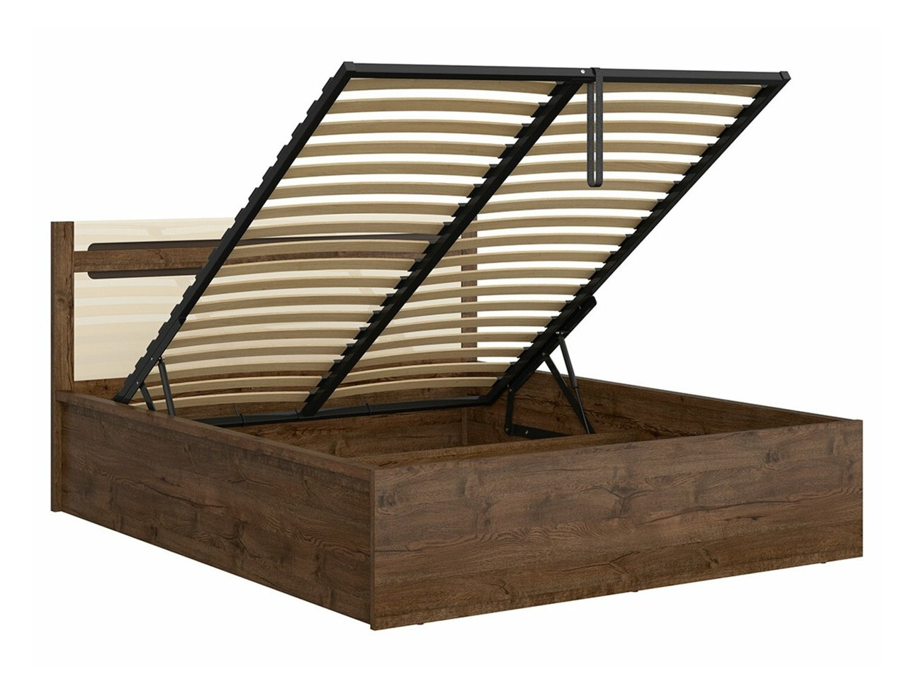 Bed Ophevaru 116 (Glanzend crème + April eiken)