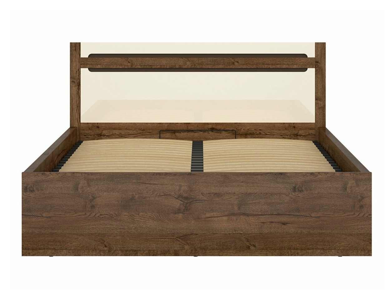 Bed Ophevaru 116 (Glanzend crème + April eiken)