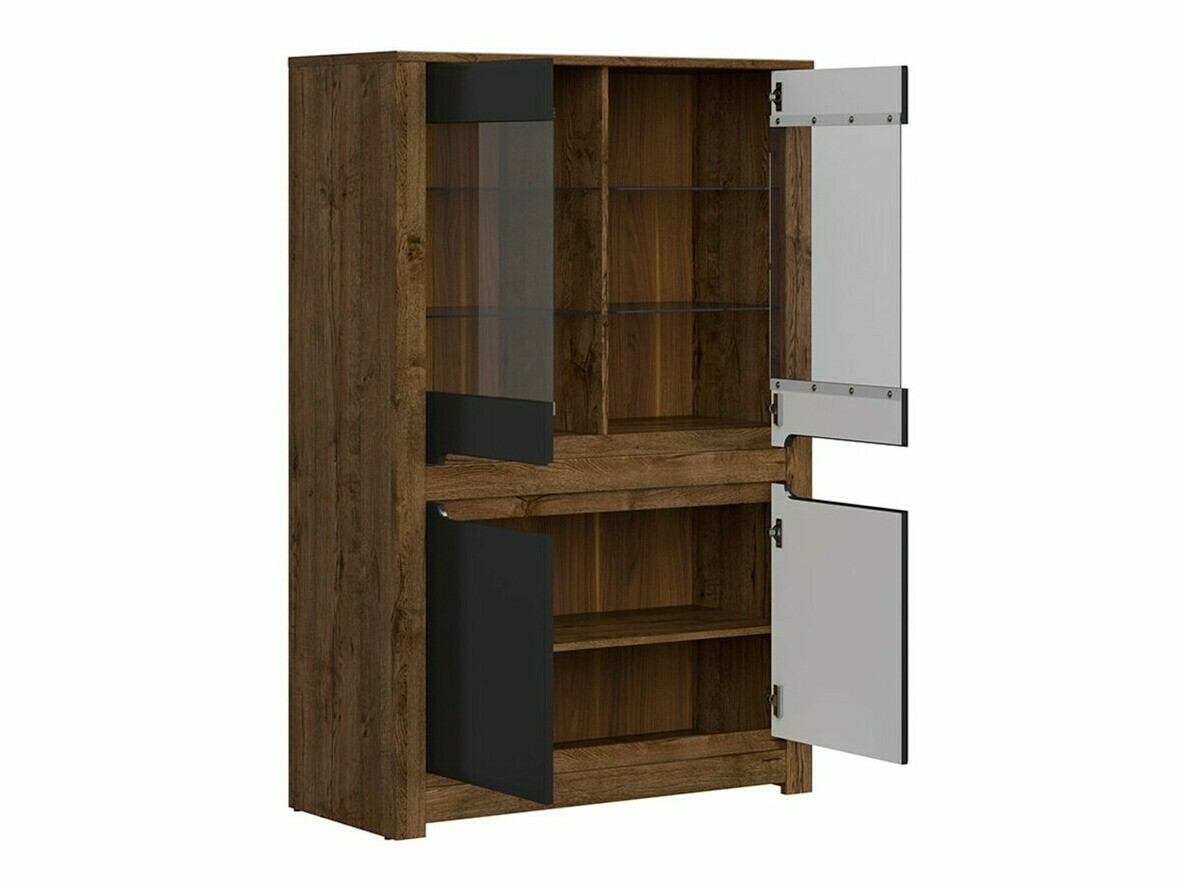 Boekenkast Ophevaru 107 (Matzwart + April eiken)