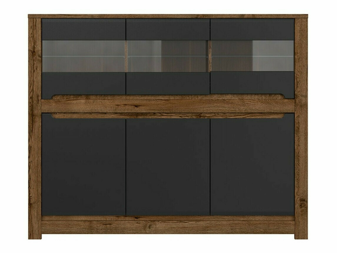 Dressoir Ophevaru 102 (Matzwart + April eiken)