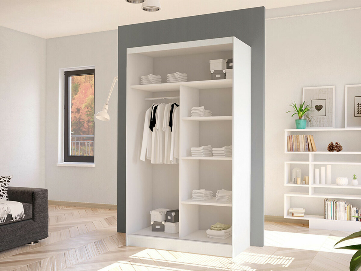 Kledingkast Closico Fractor III (Sonoma eik + Wit)