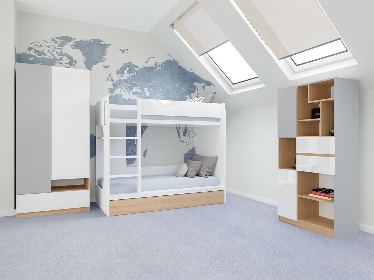 De reeks van de kinderkamer Nuevaru 119 (Glanzend wit)