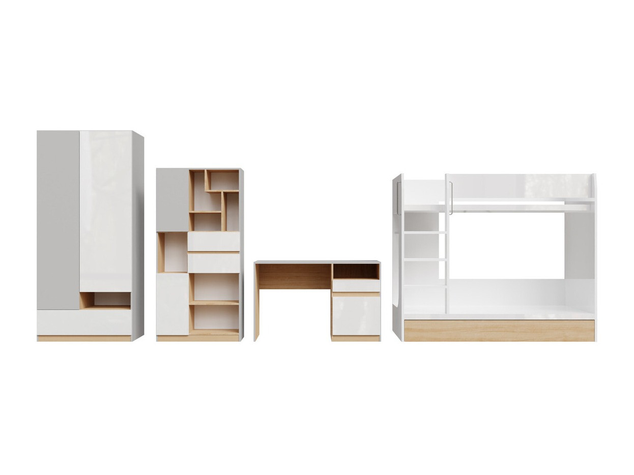 De reeks van de kinderkamer Nuevaru 119 (Glanzend wit)