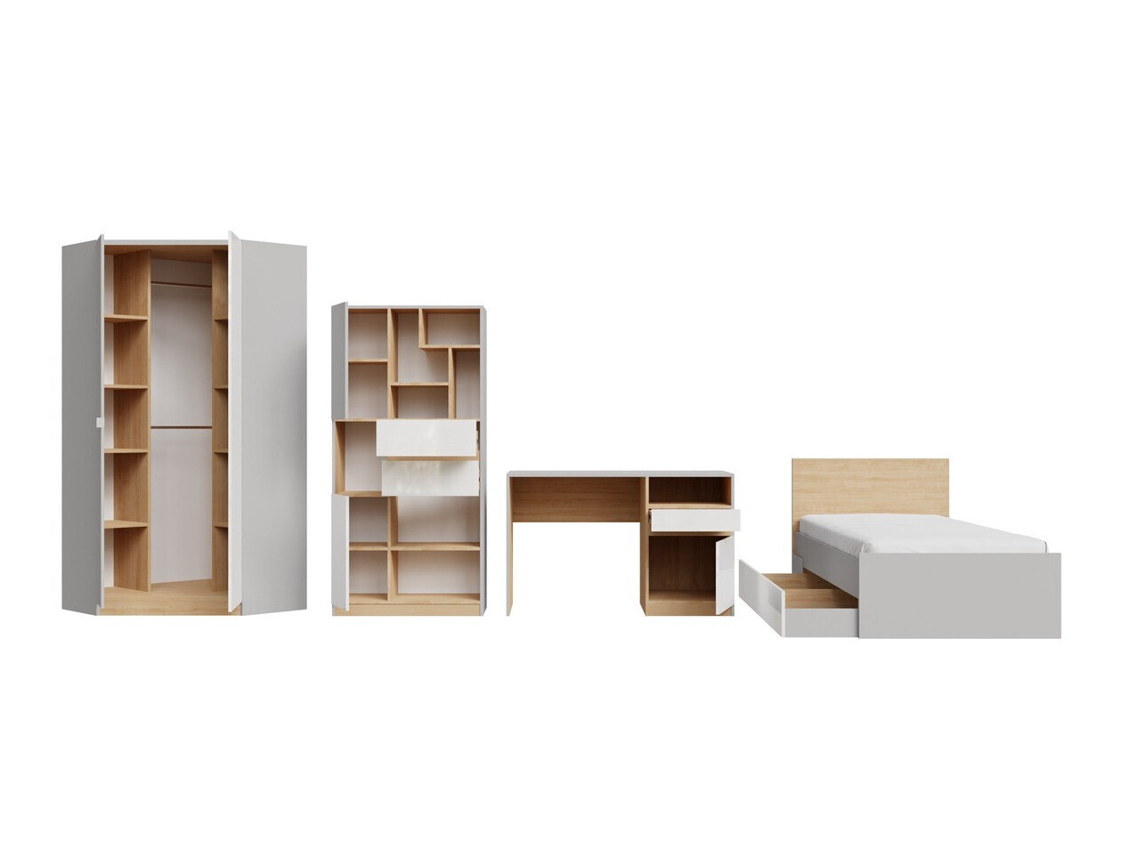 Meubelset Nuevaru 120 (Glanzend wit)