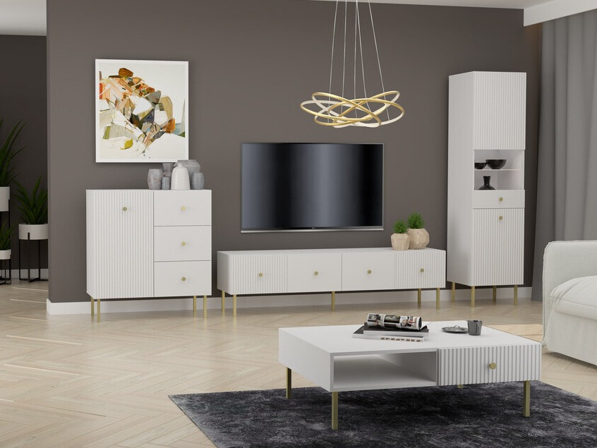 Salontafel Etliva 103 (Wit + Gouden)