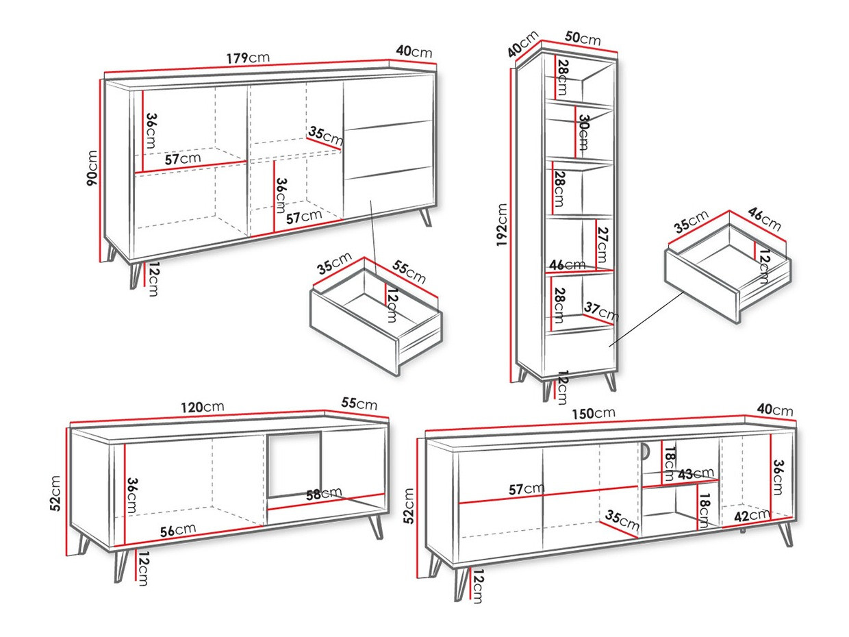 Woonkamerset Comfivo Lomcali 108