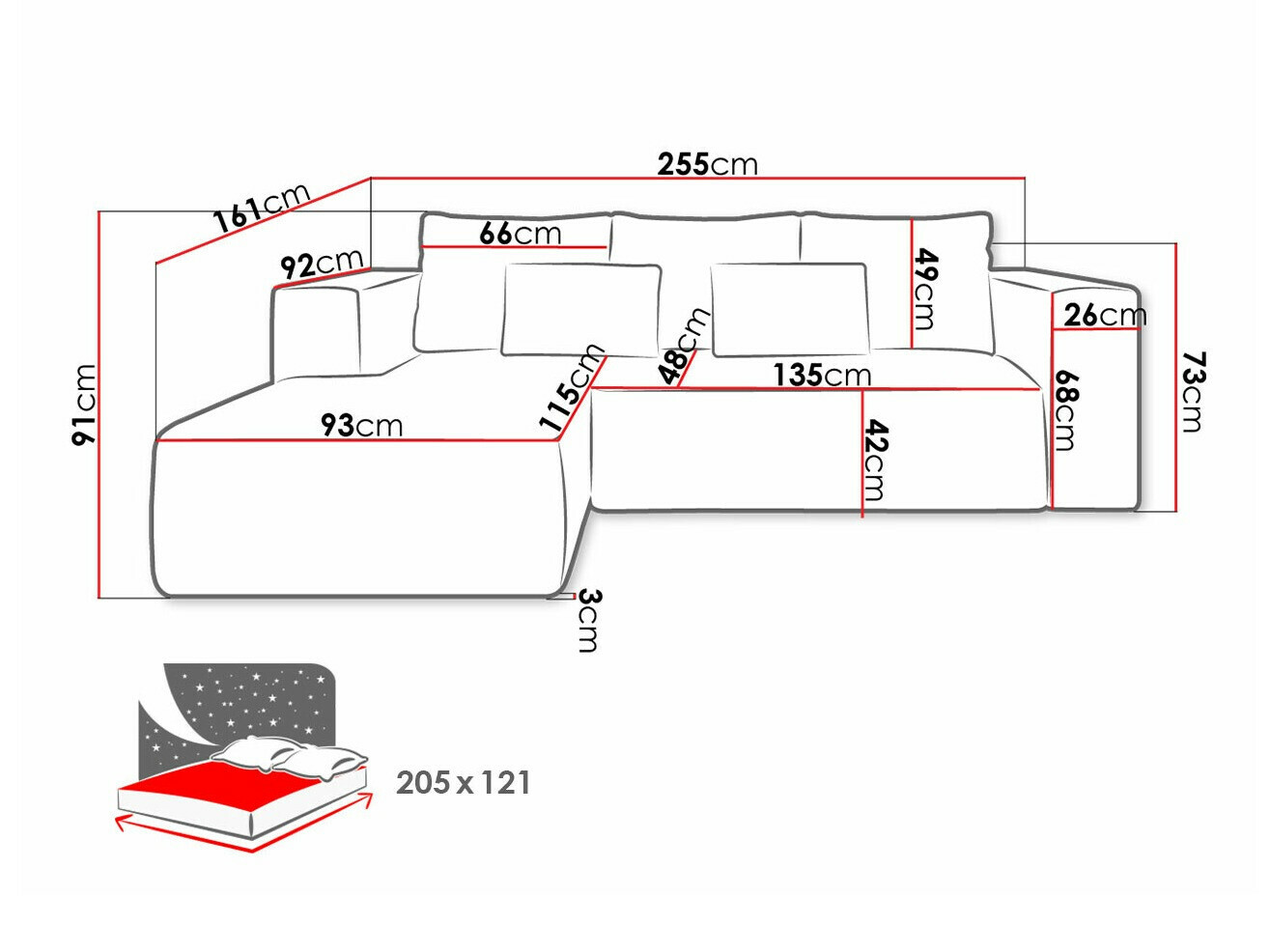 Hoekbank Arvada 116 (Poso 01)