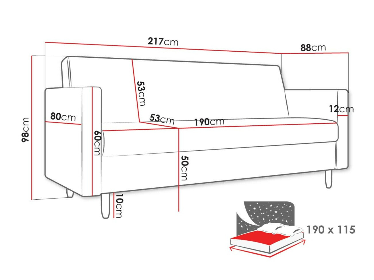 Slaapbank Memphis 136 (Kronos 14)