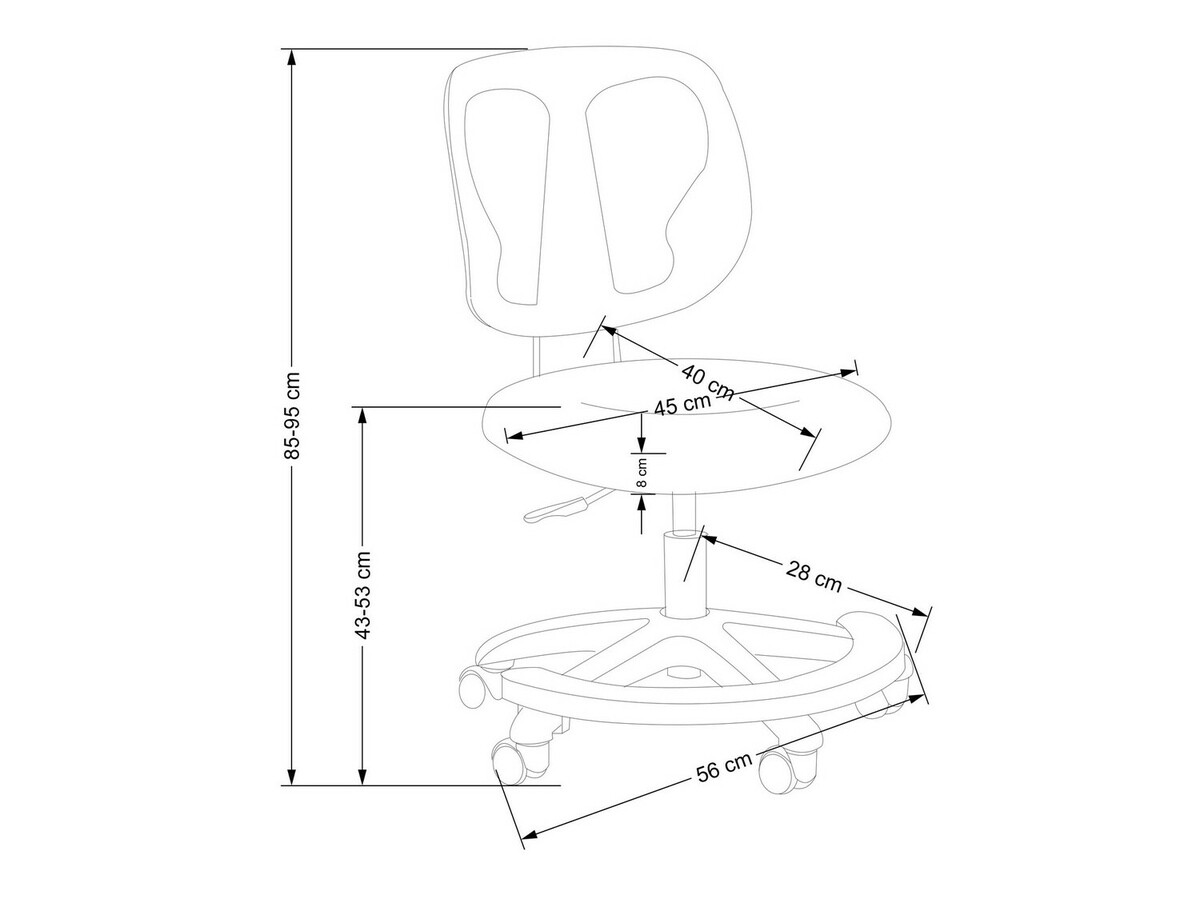 Kinderstoel Houston 1537 (Roze)