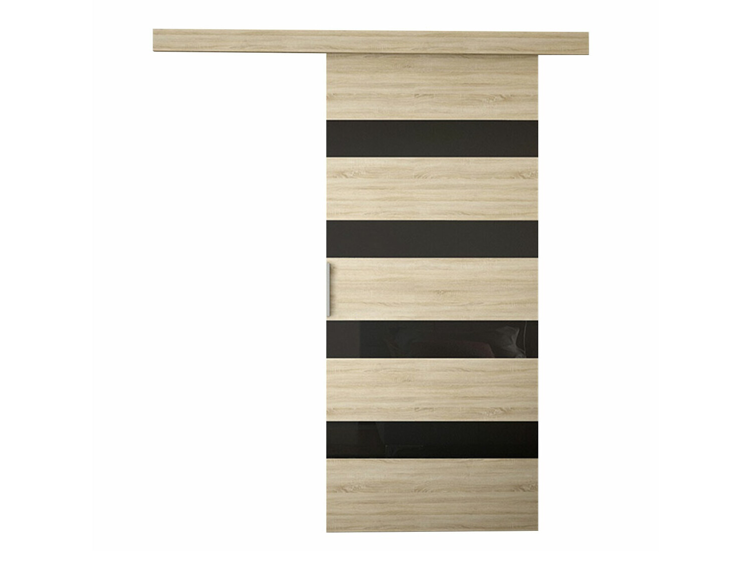 Schuifdeur Closico Materia V (Sonoma eik + Zwart)