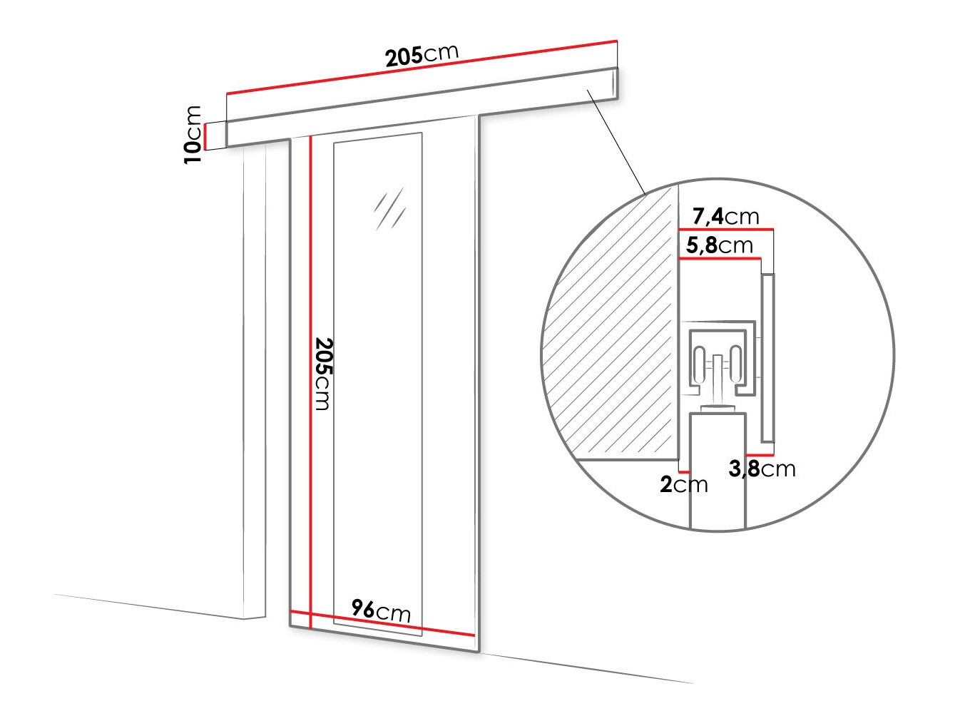 Schuifdeur Closico Portalis IV (Sonoma eik)