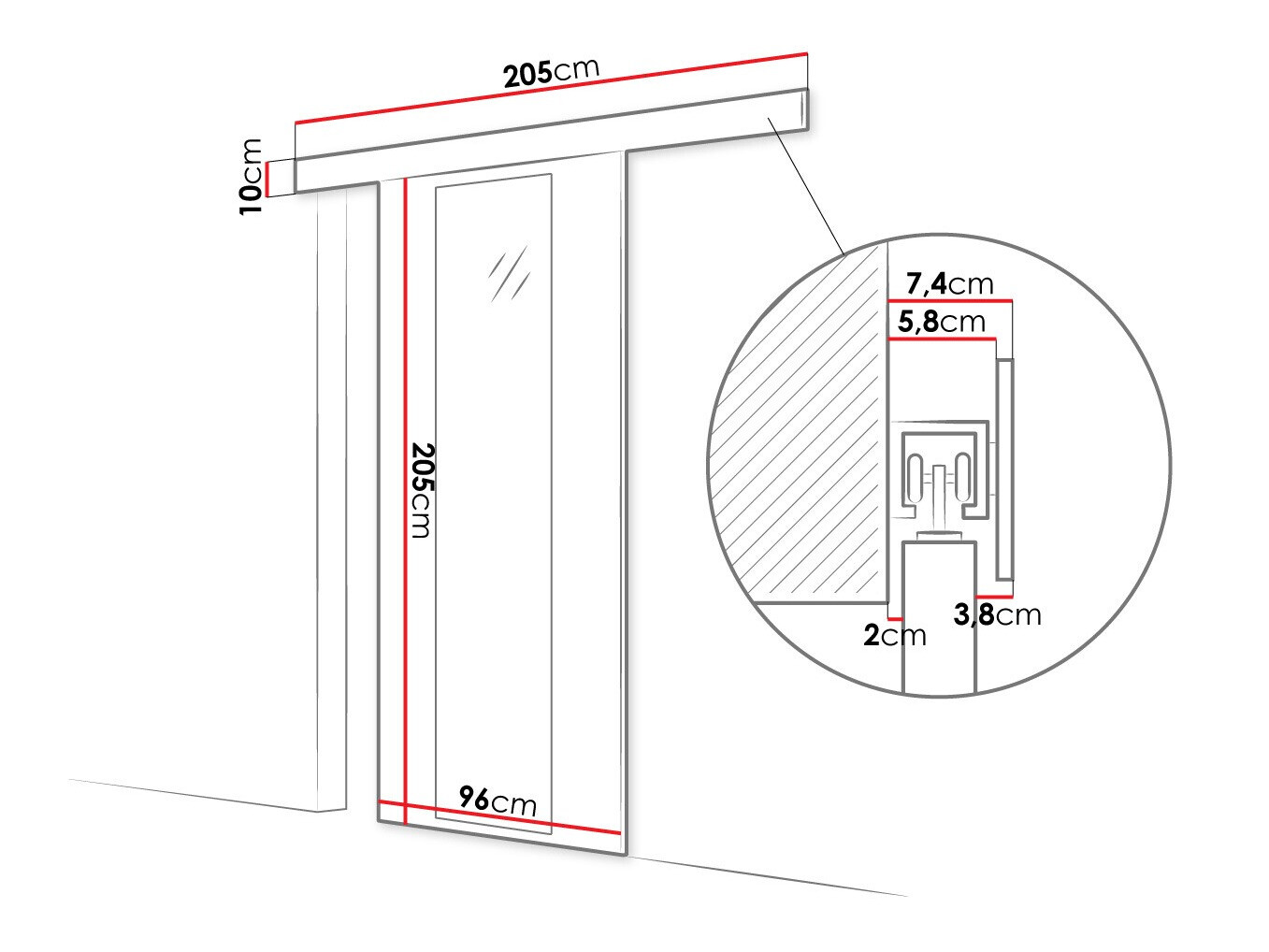 Schuifdeur Closico Portalis IV (Wit)