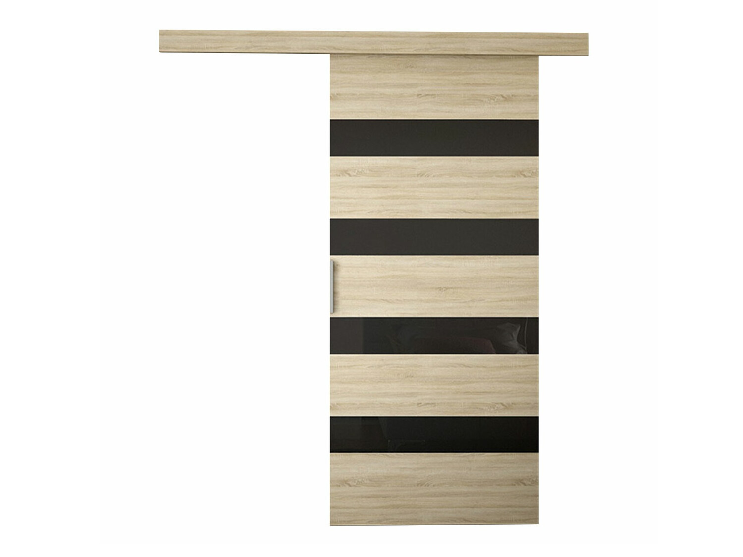 Schuifdeuren Closico 174 (Sonoma eik + Zwart)