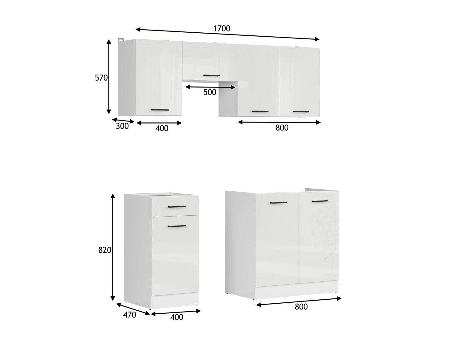 Modulaire keukenset Line White 116