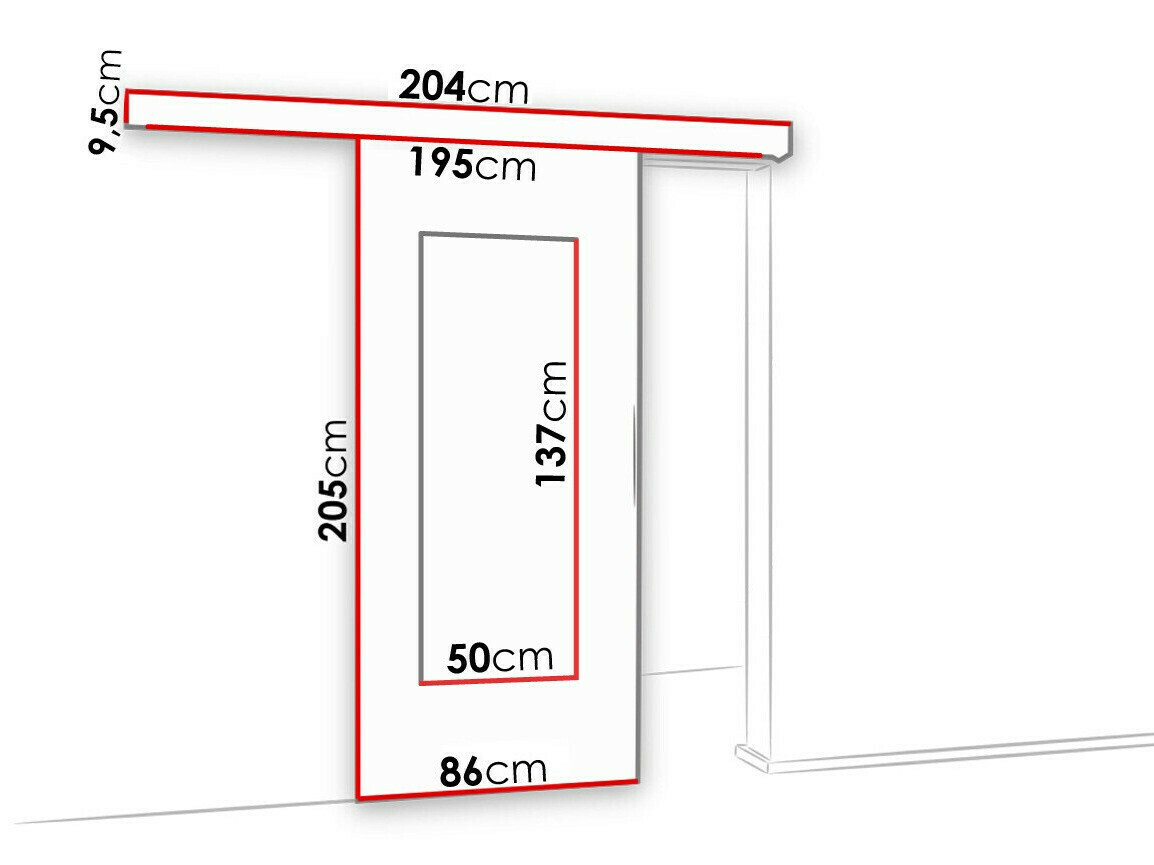Schuifdeur Dover 131 (Donker essen)