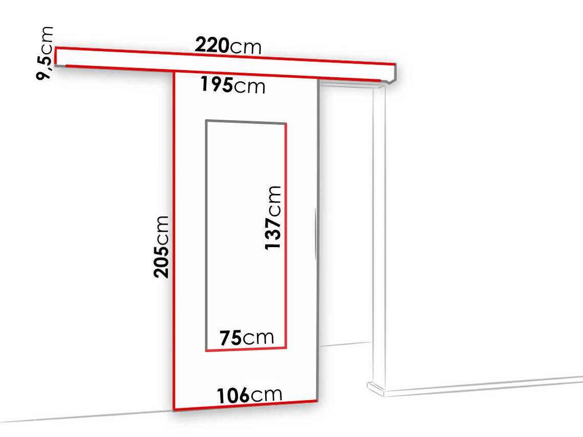 Schuifdeur Dover 132 (Wit)
