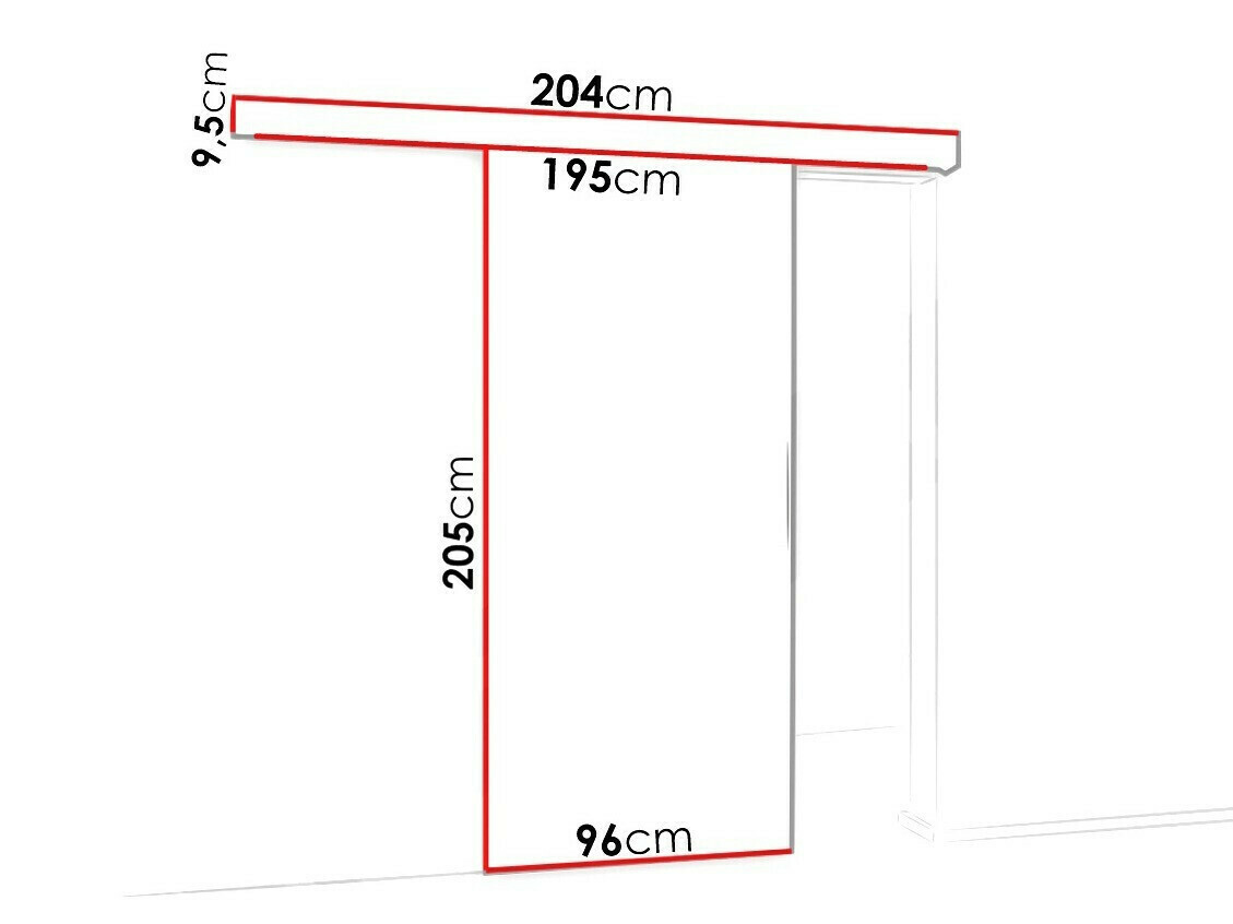 Schuifdeuren Dover 124 (Antraciet + Zwart)