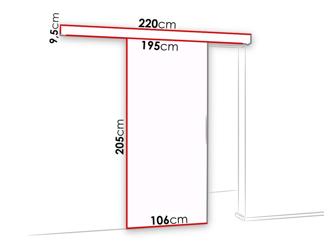 Schuifdeuren Dover 126 (Antraciet + Zwart)