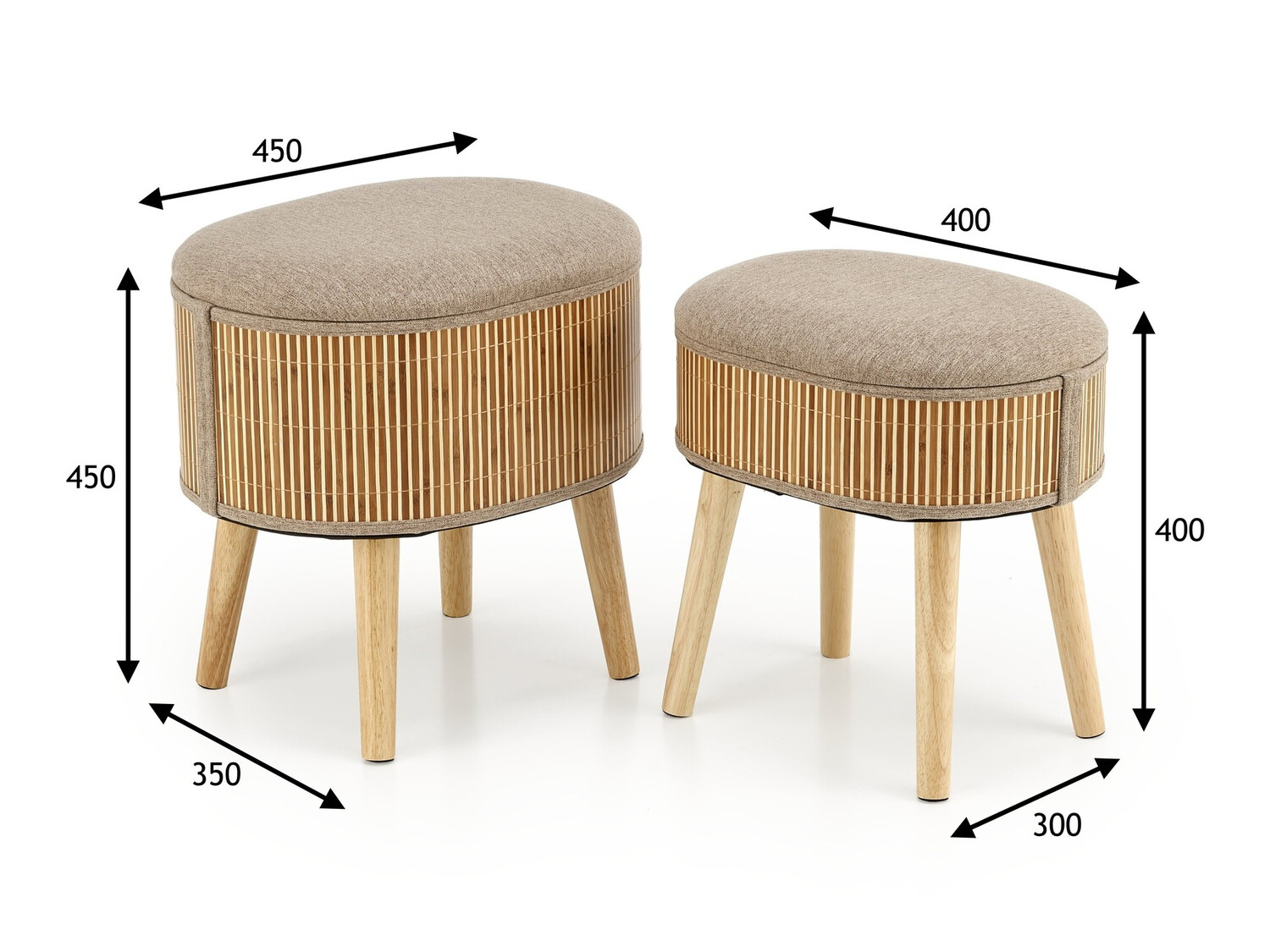 Set poefs Houston 1407